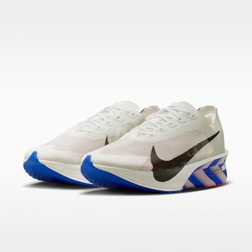 Nike Vaporfly 4 Men's Road Racing Shoes (White/Racer Blue/Silt Red/Black) Size 10