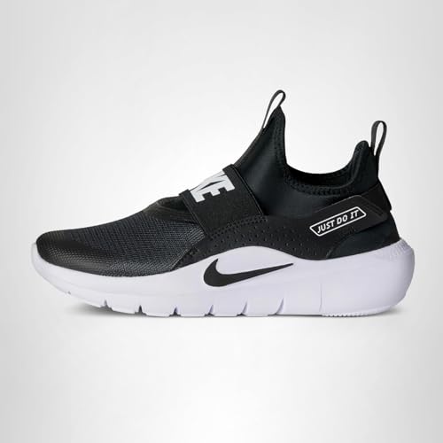 Nike Little Kid's Flex Runner 4 Running Shoe, Black/Black-White, 2Y