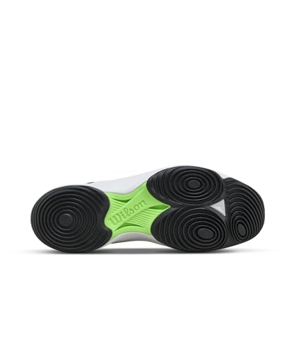 WILSON Hurakn Pro V2 Men's Padel Shoe - Black/White/Green Gecko, Size 10.5 US