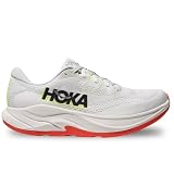 Hoka Women's Rincon 4 Sneaker, Frost/Neon Yuzu, 7.5