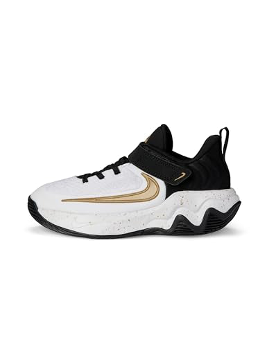 Nike Little Kid's Giannis Immortality 4 Basketball Shoe, Black/Metallic Gold-White, 13C