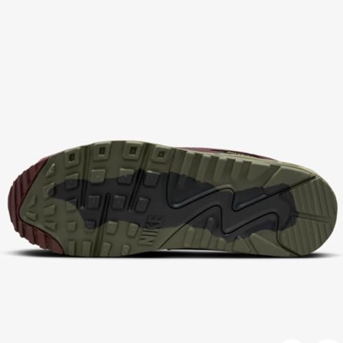 Nike Air Max 90 Gore-TEX Men's Shoes (FD5810-200,Medium Olive/Cargo Khaki/Burgundy) Size 3.5