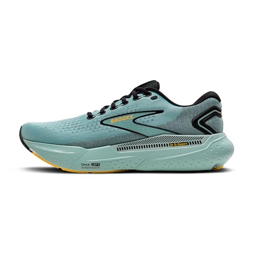 Brooks Men's Glycerin GTS 21 Supportive Running Shoe - Cloud/Black/Gold - 8.5 Medium