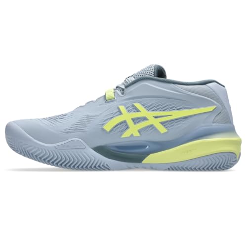 ASICS Men's Gel-Resolution X Clay Tennis Shoes, 9, Grey Blue/Pistachio