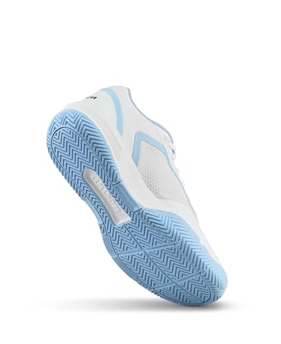 WILSON CourtGlide Women's Tennis Shoe - White/Airy Blue/Navy Blazer, Size 10 US