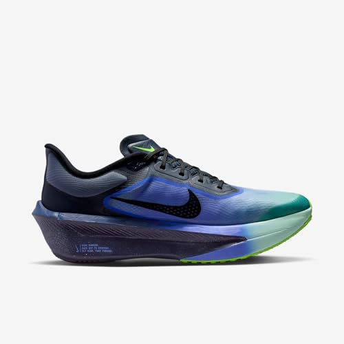 Nike Zoom Fly 6 Men's Road Running Shoes (Dark Obsidian/Racer Blue/Emerald Rise/Black) Size 9.5