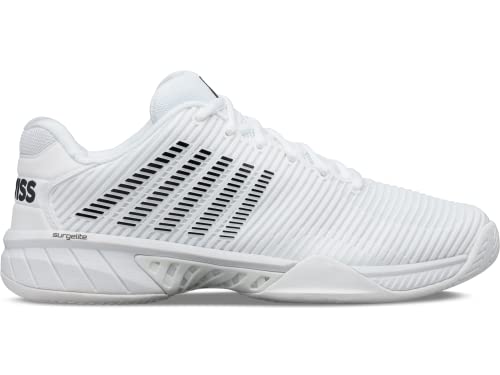 K-Swiss Men's Hypercourt Express 2 Tennis Shoe, White/Black, 7.5 M