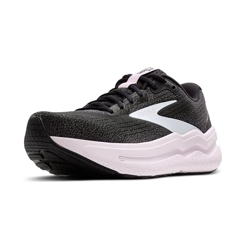 Brooks Women’s Ghost Max 2 Neutral Running & Walking Shoe - Black/White/Orchid Ice - 6.5 Medium