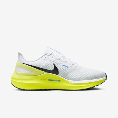 Nike Structure 25 Men's Road Running Shoes, White Black Cyber Photo Blue, 9