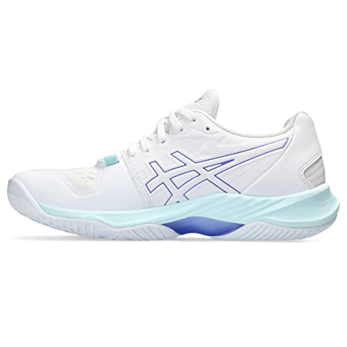 ASICS Women's SKY ELITE FlyteFoam 2 Volleyball Shoes, 9, WHITE/BLUE VIOLET