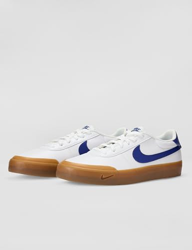 Nike Men's Court Shot Shoes, White/Deep Royal Blue-Gum Medium Brown, 9.5