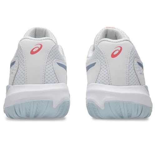 ASICS Kid's Gel-Resolution X Grade School Tennis Shoes, 5, White/Grey Blue