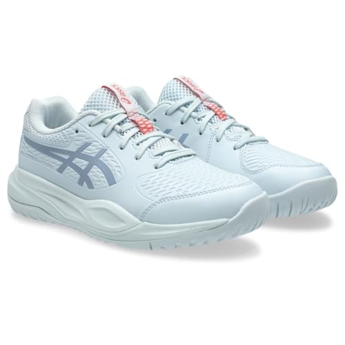 ASICS Kid's Gel-Resolution X Grade School Tennis Shoes, 7, Sky/Grey Blue