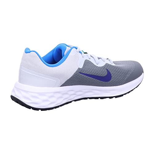 Nike Revolution Kids Running Shoes, Cool Grey/Pure Platinum/Blue, 6.5 Big Kid