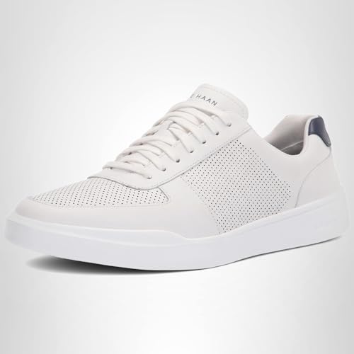 Cole HAAN Mens Grand Crosscourt Modern Perforated Sneaker, Optic White/Peacoat, 10.5-W US