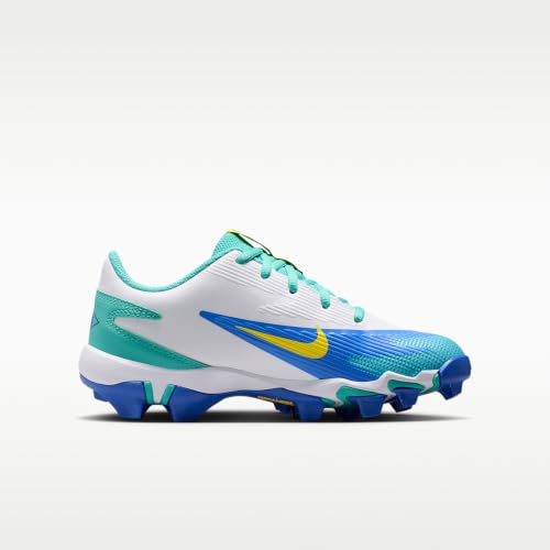 Nike Diamond Clutch Big Kids' Baseball Cleats (Washed Teal/Light Racer Blue/Old Royal/Sonic Yellow) Size 5.5
