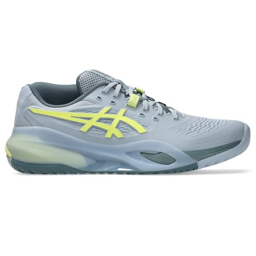 ASICS Men's Gel-Resolution X Tennis Shoes, 9, Grey Blue/Pistachio