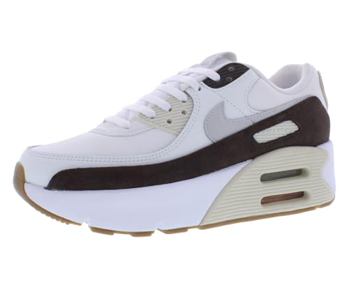 Nike Air Max 90 LV8 Women's Shoes (FD4328-102, White/Baroque Brown/Light Orewood Brown/Photon Dus) Size 9
