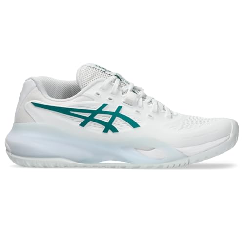ASICS Women's Gel-Resolution X Tennis Shoes, 9, White/Pitch Green
