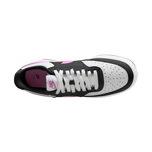 Nike Women's Court Vision Low Next Nature Shoes, Black/Light Magenta-White, 9.5