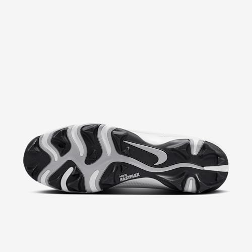 Nike Vapor Shark 3 Football Cleats (FB3304-100, White/Wolf Grey/Black/Metallic Silver) Size 10