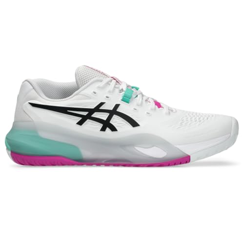 ASICS Men's Gel-Resolution X Tennis Shoes, 9, White/Aurora Green