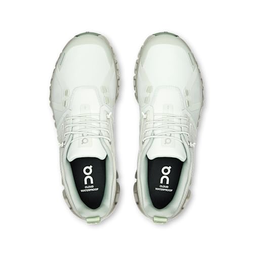 On Womens Cloud 6 Waterproof Iceberg/Tin 7.5 Medium