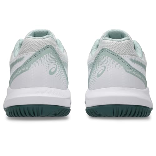 ASICS Kid's Gel-Dedicate 8 Grade School Tennis Shoes, 2, White/Cold Moss