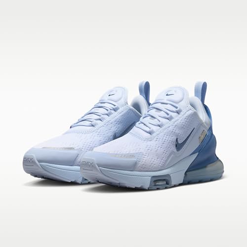 Nike Air Max 270 Premium Women's Shoes (Hydrogen Blue/Summit White/Metallic Silver/Light Photo Blue) Size 7.5