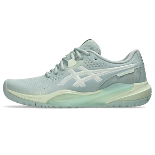 ASICS Women's Gel-Challenger 15 Tennis Shoes, 10.5, Lichen Rock/Whisper Green