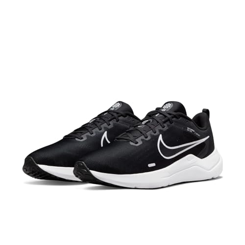 Nike Men's Downshifter 12 Running Shoes in Black, White, and Smoke Grey