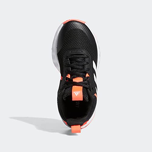Adidas Big Kid Ownthegame 2.0 Shoes Core Black/White/Turbo 6.5