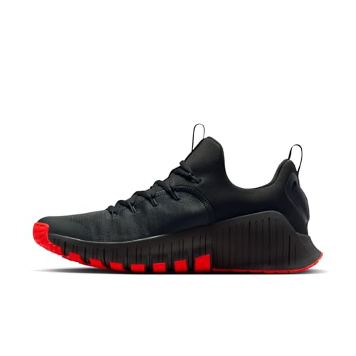 Nike Men's Free Metcon 6, Dark Smoke Grey/Black/Bright Crimson 10.5 Medium