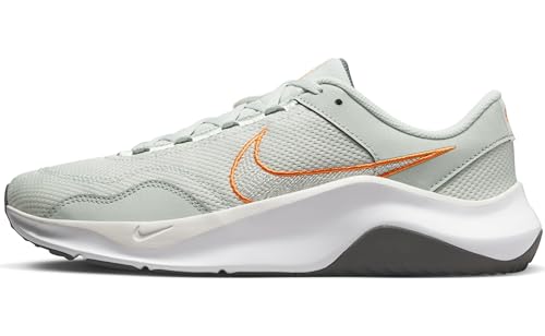 Nike Legend Essential 3 Next Nature Men's Workout Shoes (DM1120-008, Light Silver/Iron Grey/Bright Mandarin) Size 11.5