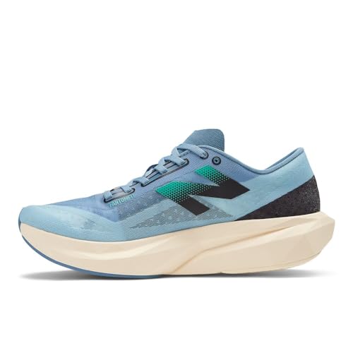 New Balance Men's FuelCell Rebel V4 Running Shoe, Heron Blue/Chrome Blue/Black, 15 M