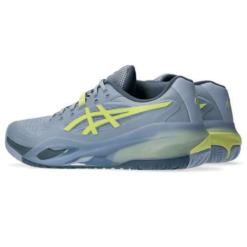 ASICS Men's Gel-Resolution X Tennis Shoes, 9, Grey Blue/Pistachio
