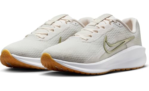 Nike Downshifter 13 Women's Road Running Shoes (FD6476-010, Phantom/Light Bone/Gum Light Brown) Size 5
