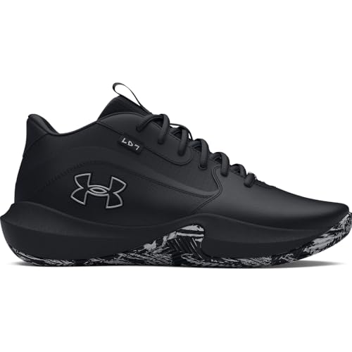 Under Armour Unisex Lockdown 7, (003) Black/Black/Metallic Silver, 12, US