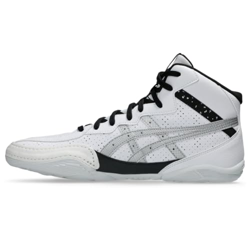 ASICS Men's Matflex 8 Wrestling Shoes, 10.5, White/Pure Silver