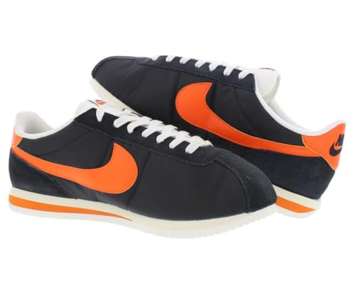 Nike Cortez Textile Men's Shoes (HF0263-003, Black/Sail/Muslin/Safety Orange) Size 8
