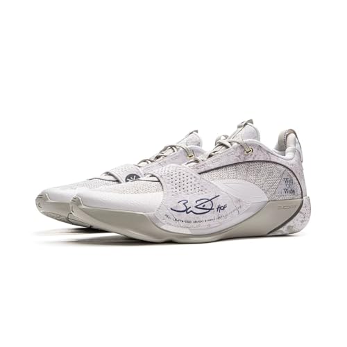 LI-NING Wade All City 13 Encore Men's Basketball Shoes Lightweight High Rebound Basketball Professional Match Shoes Standard White/Vapor Blue US 8.5
