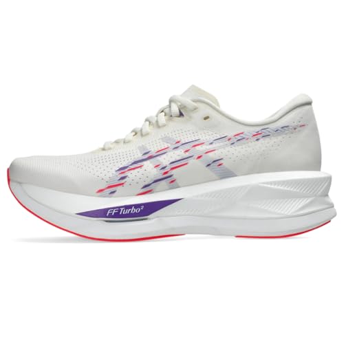 ASICS Women's SONICBLAST Running Shoes, 10, Cream/Blue Fade