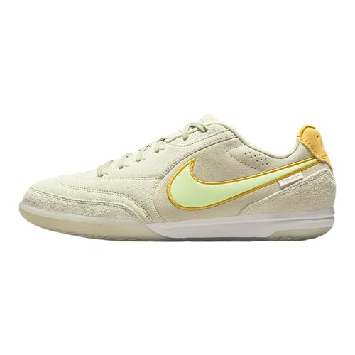 Nike Tiempo Streetgato LE Indoor/Court Low-Top Soccer Shoes (Olive Aura/Metallic Red Bronze/Light Liquid Lime) Size 7