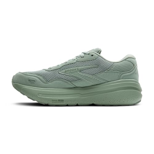 Brooks Men’s Ghost Max Suede/Leather Neutral Running & Walking Shoe - Green/Sea - 8.5 Medium