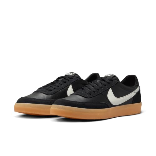 Nike Men's Killshot 2 Leather Sneakers, Black/Sail/Gum Yellow, 8 Medium US