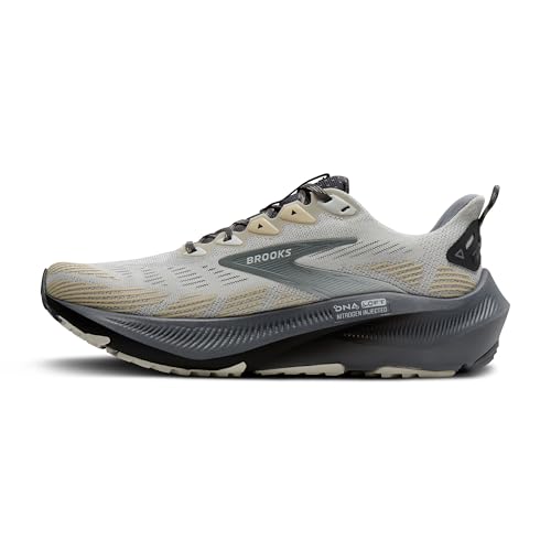 Brooks Men's Ghost Trail, Off-Road Running Shoe for Rugged Terrain - Gray/Gray/Bleached Sand - 10.5 Medium