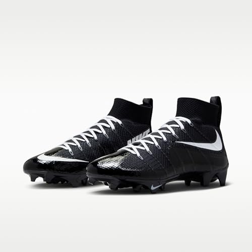 Nike Vapor Edge 360 Untouchable Men's Football Cleats (FQ0235-001, Black/White/Black/Volt) Size 11