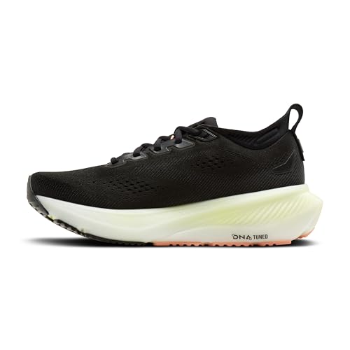 Brooks Women’s Glycerin 23 Neutral Running Shoe - Black/Peach/Nightlife - 8 Medium