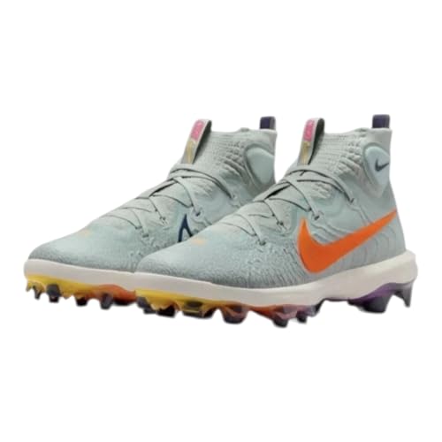 Nike Alpha Huarache NXT MCS Men's Baseball Cleats Light Silver/Laser Orange HF1132-001 Size 9