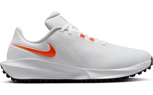 Nike Infinity G NN Golf Shoes (FN0555-102, White/Black/Safety Orange) Size 9